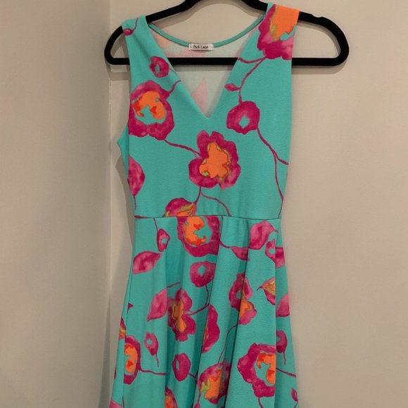 new Park Lane turquoise mini dress size M - Picture 1 of 3